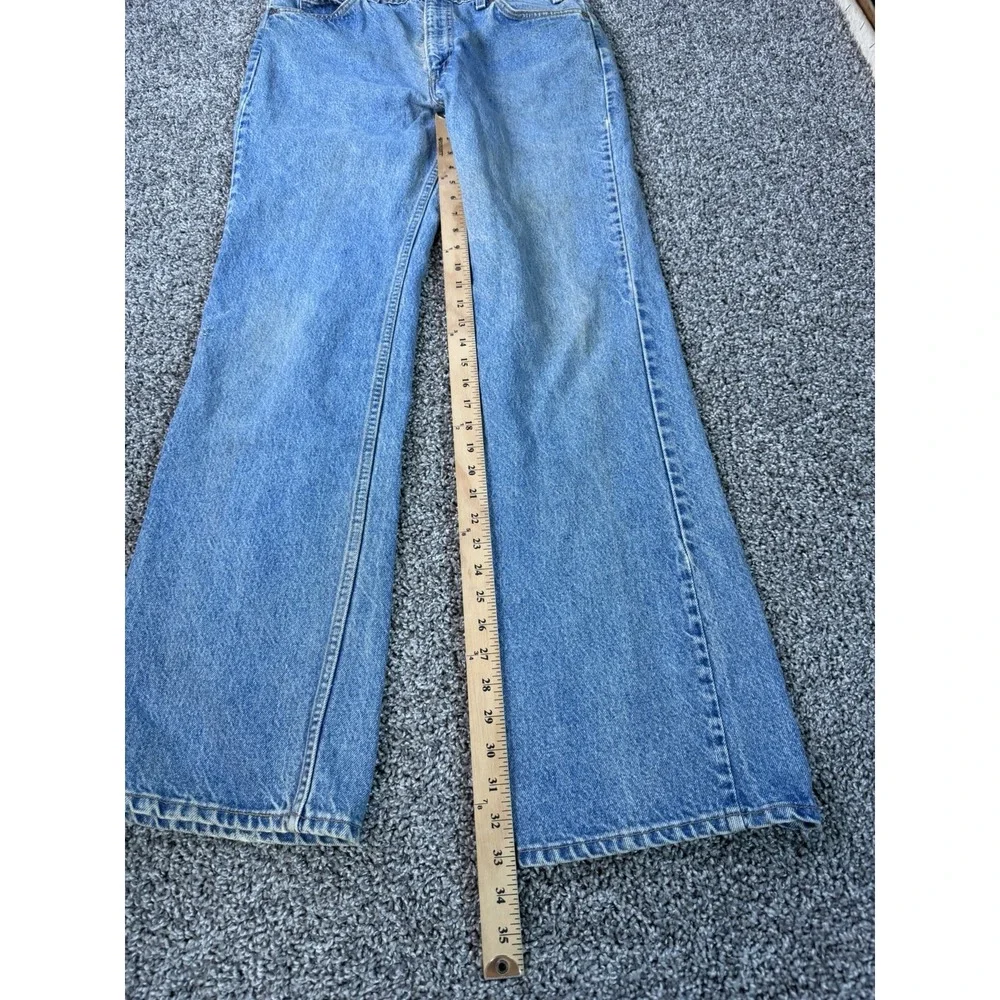 Vintage Levi's 517 Bootcut Orange Tab Jeans Men's Size 36X34 Blue